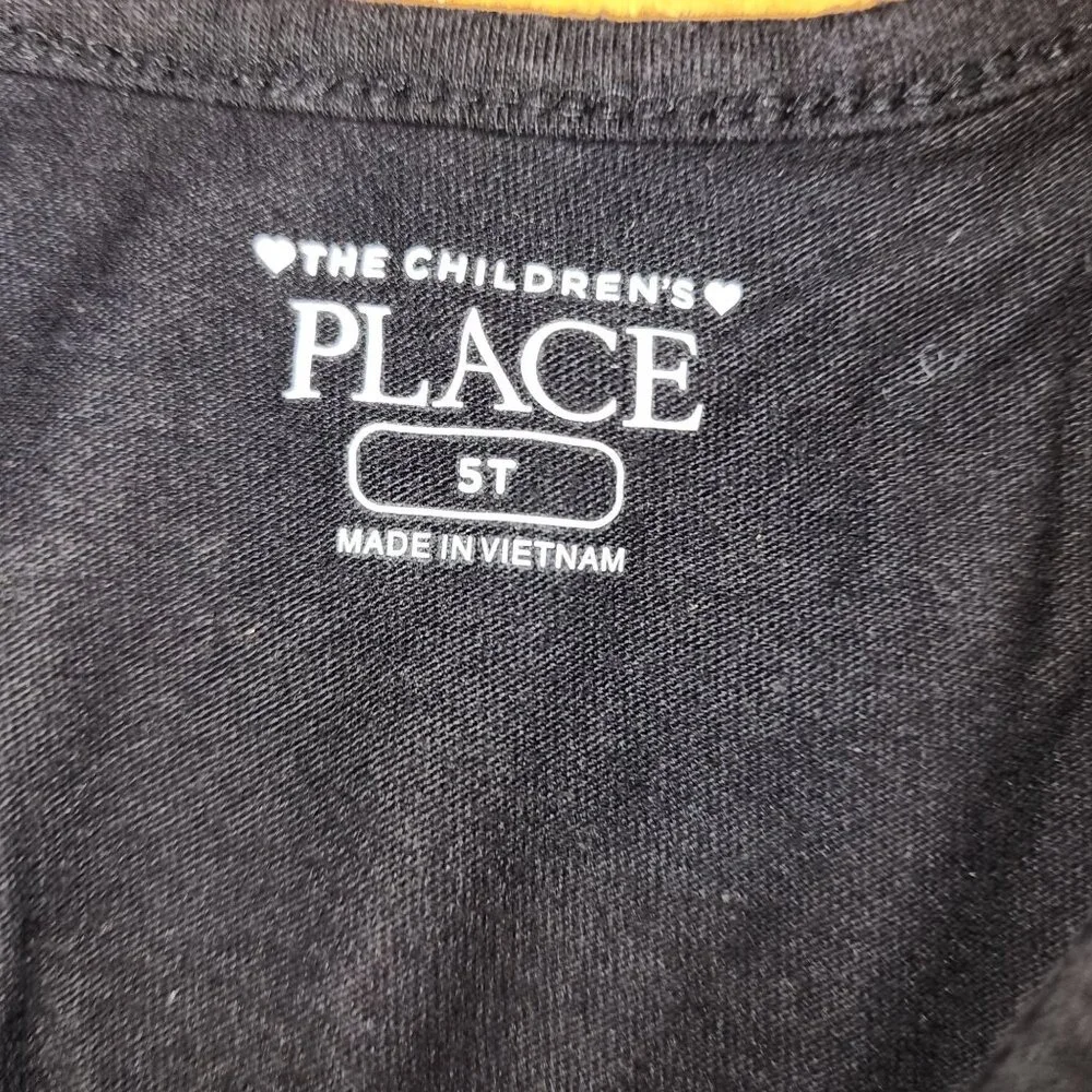 Girl's The Children's Place Black Babydoll Dress Size 5T T-Shirt Dress - Picture 3 of 4